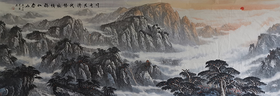 顾家深作品10《同舟共济 战胜疫情 稳如泰山》